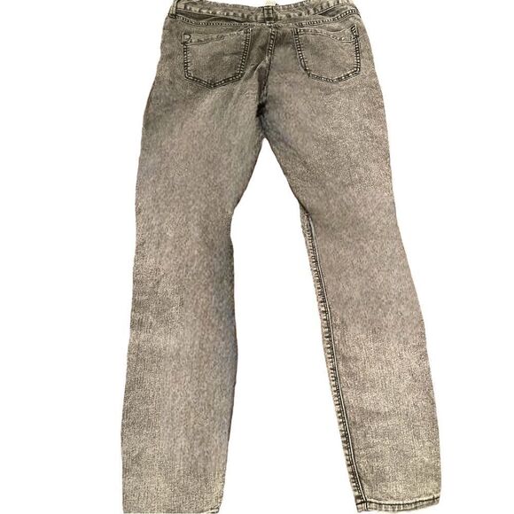 Express Zelda Slim Fit Ultra Low Rise Gray Jeans (Size 8) - Picture 3 of 11
